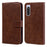For Sony Xperia 10 V Solid Color PU Leather Wallet Case Folio Flip Cell Phone Stand Cover - Brown - 1