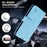 For Samsung Galaxy A54 5G Fall Protection Solid Color PU Leather Wallet Case Cell Phone Stand Cover - Baby Blue - 6