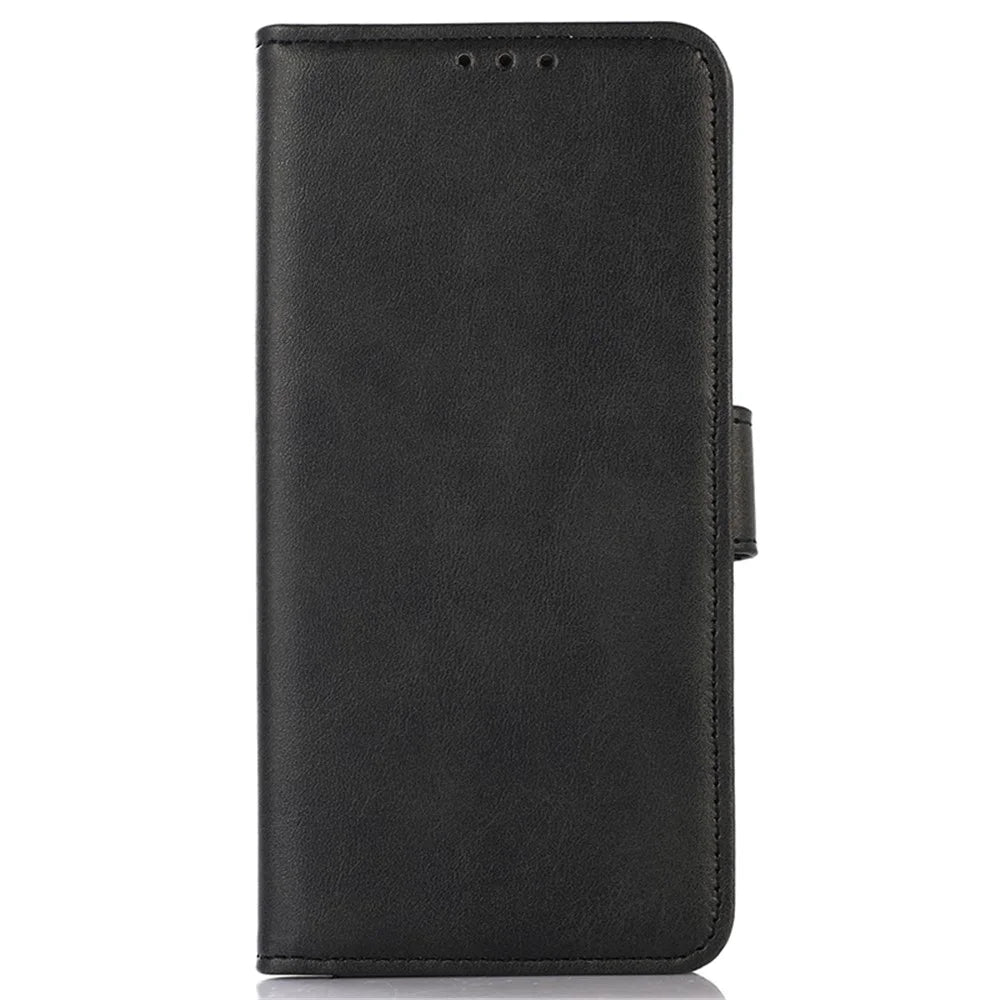For OnePlus Ace 2 Pro 5G Cowhide Texture Phone Case Wallet Stand Leather Flip Phone Cover - Black - 6