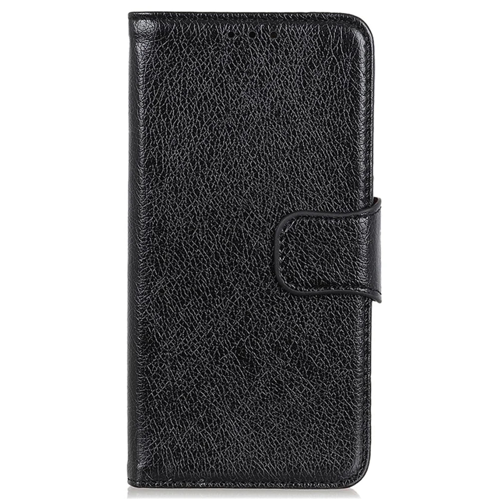 For OnePlus Ace 2 Pro 5G Phone Case Nappa Texture Phone Cover Split Leather Wallet Stand Shell - Black - 6
