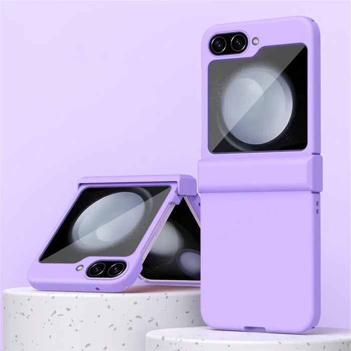 For Samsung Galaxy Z Flip5 5G Hard PC Phone Case Hinge Protection Drop-proof Mobile Protective Cover - Purple - 2