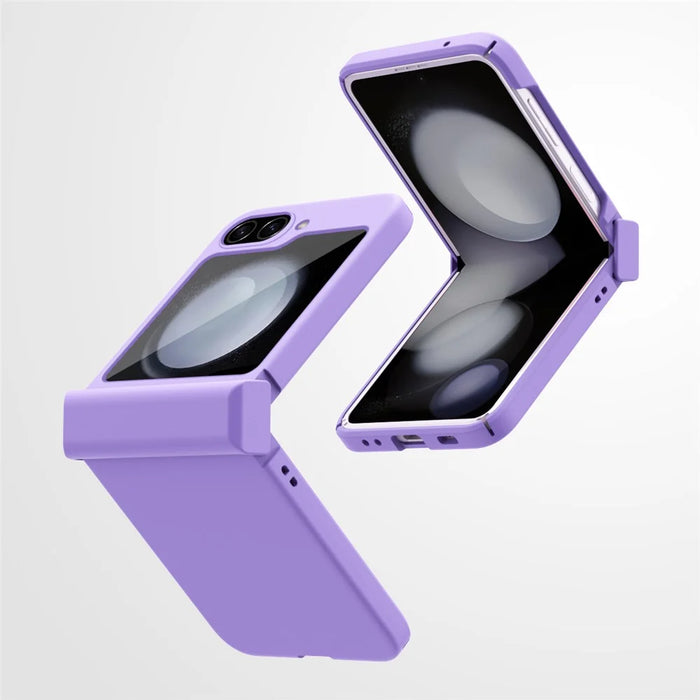 For Samsung Galaxy Z Flip5 5G Hard PC Phone Case Hinge Protection Drop-proof Mobile Protective Cover - Purple - 3