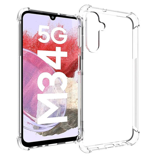 For Samsung Galaxy M34 5G / F34 5G Shockproof Phone Cover Transparent Anti-Dust TPU Phone Case - 1