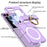 GKK For Samsung Galaxy Z Flip5 5G Kickstand Phone Case Hinge Protection Hard PC Cover Magnetic Case - Purple - 2