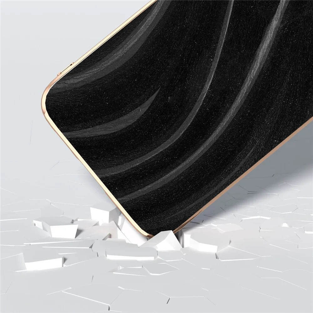 Milky Way Series For Samsung Galaxy S23 FE Phone Case Anti-Scratch PU Leather+PC+TPU Electroplating Cover - Black - 3