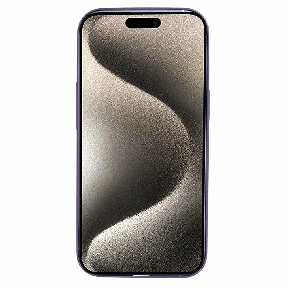 VOERO Anti-Drop Hard PC Case for iPhone 15 Plus Rubberized Kickstand Phone Cover Compatible with MagSafe - Purple - 2