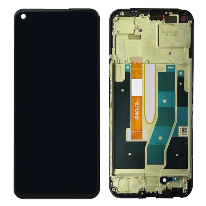 For Realme V25 OEM Grade B LCD Screen and Digitizer Assembly + Frame Part (without Logo) - 1