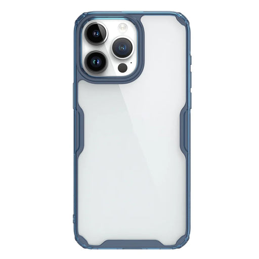 NILLKIN Nature Pro Series for iPhone 15 Pro Max PC+TPU Phone Case Drop-proof Phone Back Cover - Blue - 1
