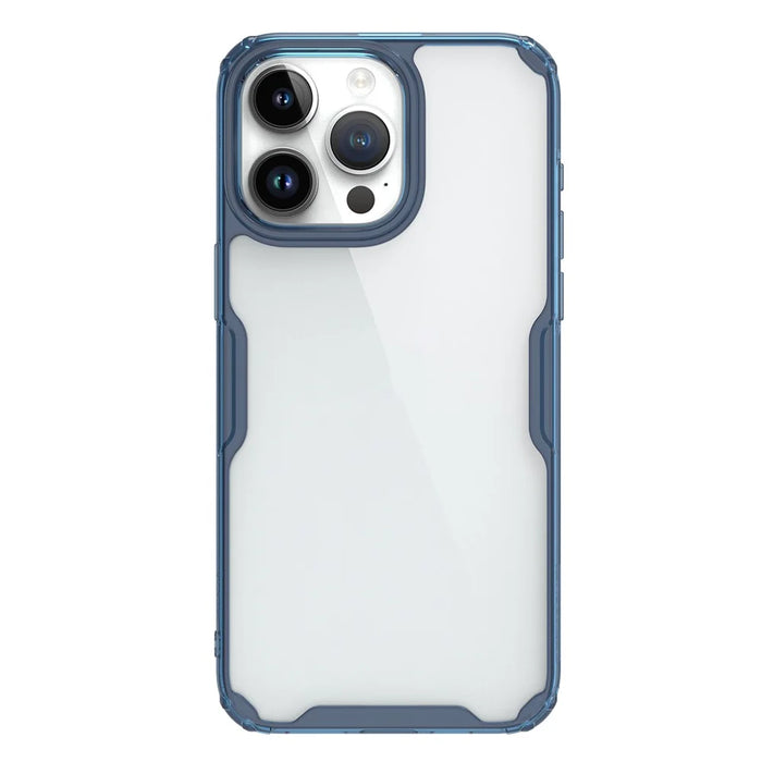 NILLKIN Nature Pro Series for iPhone 15 Pro Max PC+TPU Phone Case Drop-proof Phone Back Cover - Blue - 1