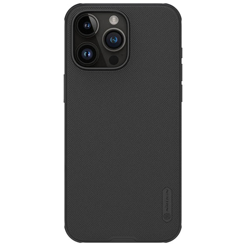 NILLKIN Super Frosted Shield Pro for iPhone 15 Pro Max Anti-Fingerprint Back Case PC+TPU Matte Cover - Black - 1