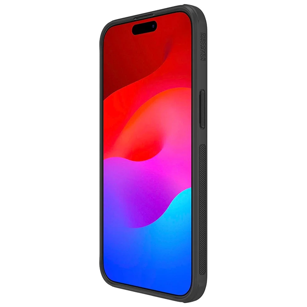 NILLKIN Super Frosted Shield Pro for iPhone 15 Pro Max Anti-Fingerprint Back Case PC+TPU Matte Cover - Black - 4