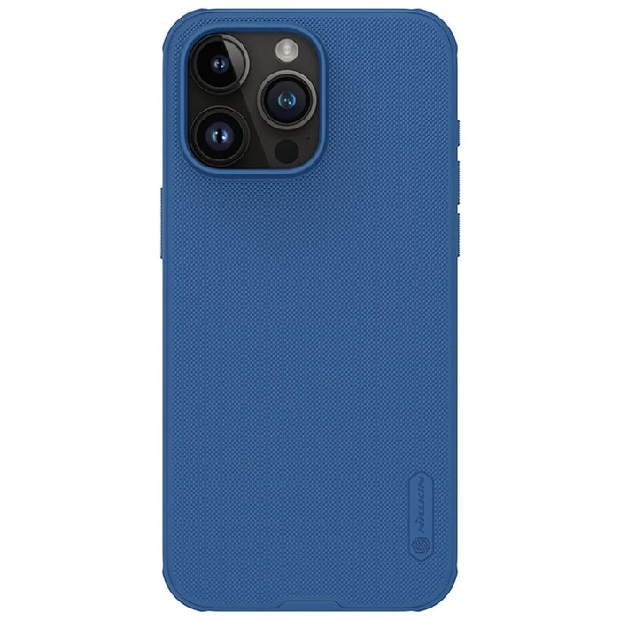 NILLKIN Super Frosted Shield Pro for iPhone 15 Pro Anti-scratch Phone Case PC+TPU Matte Back Cover - Blue - 1
