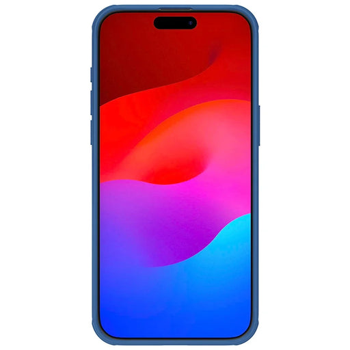 NILLKIN Super Frosted Shield Pro for iPhone 15 Pro Anti-scratch Phone Case PC+TPU Matte Back Cover - Blue - 2