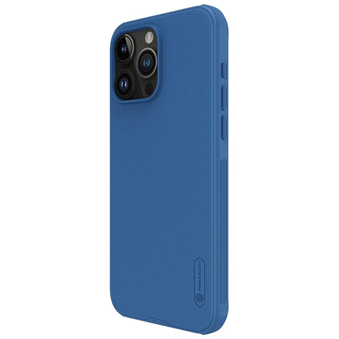 NILLKIN Super Frosted Shield Pro for iPhone 15 Pro Anti-scratch Phone Case PC+TPU Matte Back Cover - Blue - 3