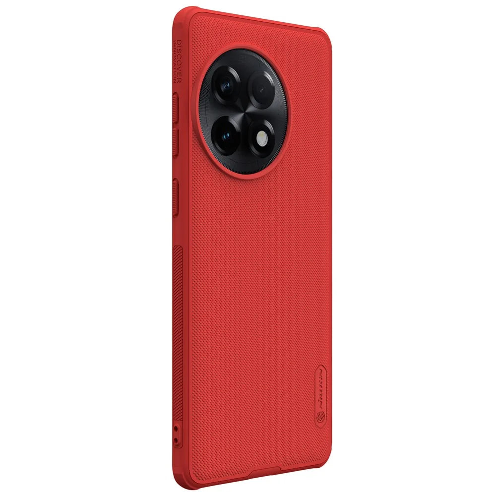 NILLKIN Super Frosted Shield Pro for OnePlus Ace 2 Pro 5G PC+TPU Case Anti-scratch Matte Phone Cover - Red - 3