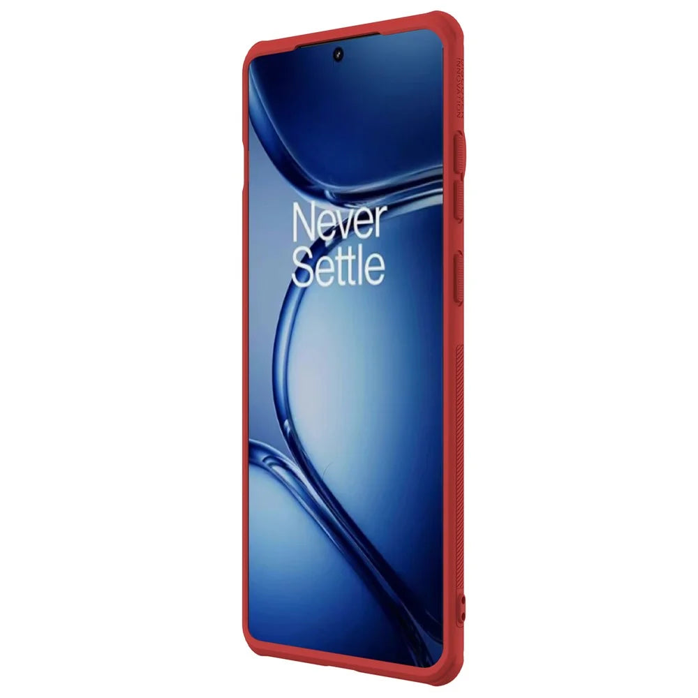 NILLKIN Super Frosted Shield Pro for OnePlus Ace 2 Pro 5G PC+TPU Case Anti-scratch Matte Phone Cover - Red - 5