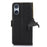 RFID Blocking Shell for Sony Xperia 5 V , Litchi Texture Genuine Cow Leather Phone Case Wallet Stand Cover - Black - 7