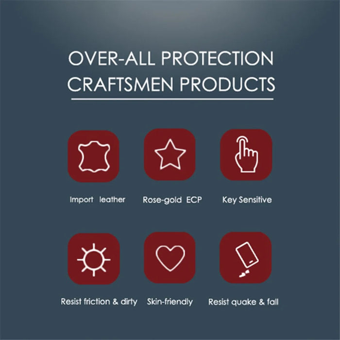 DENIOR For Samsung Galaxy S23 Ultra Anti-Scratch Electroplating Cover Genuine Cow Leather+PC+TPU Phone Case - Red - 7