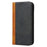 For iPhone 15 Pro Bi-color Splicing PU Leather Phone Case Support Stand Wallet Cover - Black+Yellow - 7