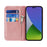 For iPhone 15 Pro Max PU Leather Wallet Phone Case Bi-color Splicing Anti-drop Stand Cover - Rose Gold+Rose - 2