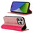 For iPhone 15 Pro Max PU Leather Wallet Phone Case Bi-color Splicing Anti-drop Stand Cover - Rose Gold+Rose - 3