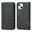 Calf Texture Protective Case for iPhone 15 , Anti-drop PU Leather Stand Wallet Phone Cover - Black - 1