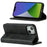 Calf Texture Protective Case for iPhone 15 , Anti-drop PU Leather Stand Wallet Phone Cover - Black - 3