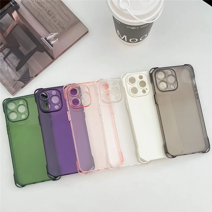 For iPhone 15 Pro Max Flexible TPU Case Drop Protection Shell Four Corner Anti-drop Phone Cover - Transparent - 5