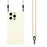 For iPhone 15 Pro Cell Phone Back Cover Four Corners Anti-drop Soft TPU Case with Hanging Rope - White - 2