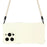 For iPhone 15 Pro Cell Phone Back Cover Four Corners Anti-drop Soft TPU Case with Hanging Rope - White - 3