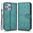 For iPhone 15 Pro Max Dot Imprinted Shockproof Cover Leather Wallet Stand Mobile Phone Case - Green - 1