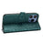 For iPhone 15 Pro Max Dot Imprinted Shockproof Cover Leather Wallet Stand Mobile Phone Case - Green - 3