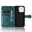 For iPhone 15 Pro Max Dot Imprinted Shockproof Cover Leather Wallet Stand Mobile Phone Case - Green - 4