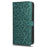 For iPhone 15 Pro Max Dot Imprinted Shockproof Cover Leather Wallet Stand Mobile Phone Case - Green - 5