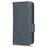 For iPhone 15 Plus Triangle Imprint PU Leather Wallet Case Anti-drop Stand Phone Cover - Blue - 6