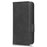 For iPhone 15 PU Leather Phone Cover Flip Stand Wallet Imprinted Triangle Protective Shell - Black - 5