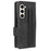 For Samsung Galaxy Z Fold5 5G Stand Phone Cover PU Leather Imprinted Triangle Wallet Case with Pen Holder - Black - 5