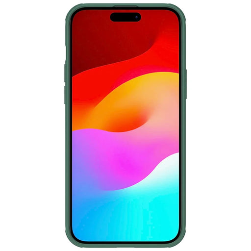 NILLKIN Super Frosted Shield Pro for iPhone 15 Plus Phone Case PC+TPU Anti-drop Matte Phone Cover - Green - 2