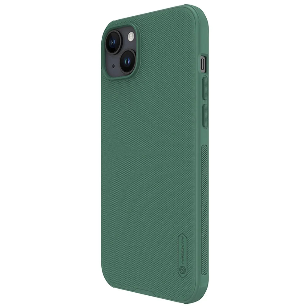 NILLKIN Super Frosted Shield Pro for iPhone 15 Plus Phone Case PC+TPU Anti-drop Matte Phone Cover - Green - 3