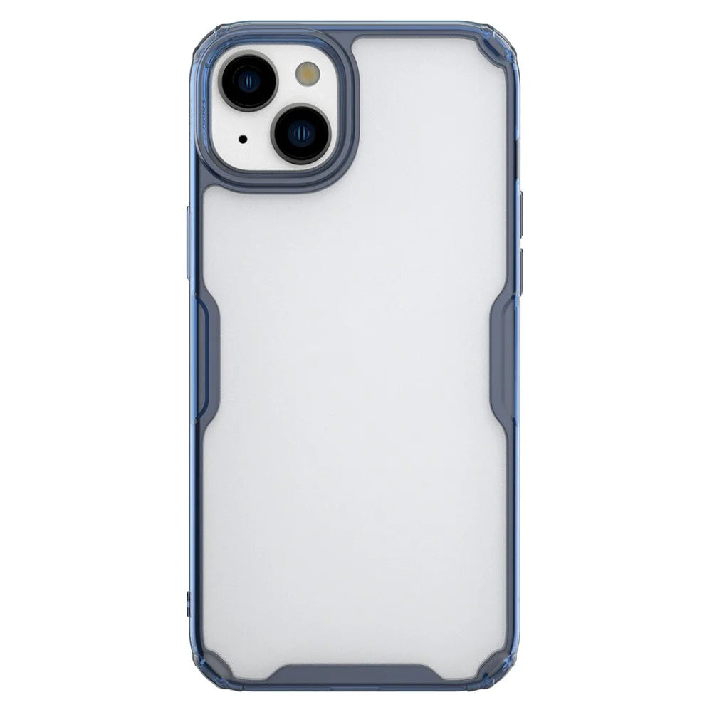 NILLKIN Nature Pro Series for iPhone 15 Plus Protective Phone Case PC Back TPU Frame Phone Cover - Blue - 1