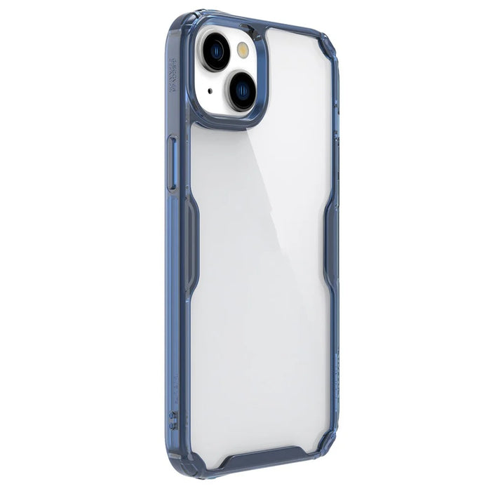 NILLKIN Nature Pro Series for iPhone 15 Plus Protective Phone Case PC Back TPU Frame Phone Cover - Blue - 3