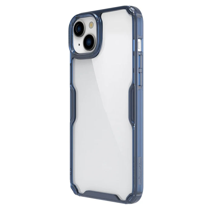 NILLKIN Nature Pro Series for iPhone 15 Plus Protective Phone Case PC Back TPU Frame Phone Cover - Blue - 4