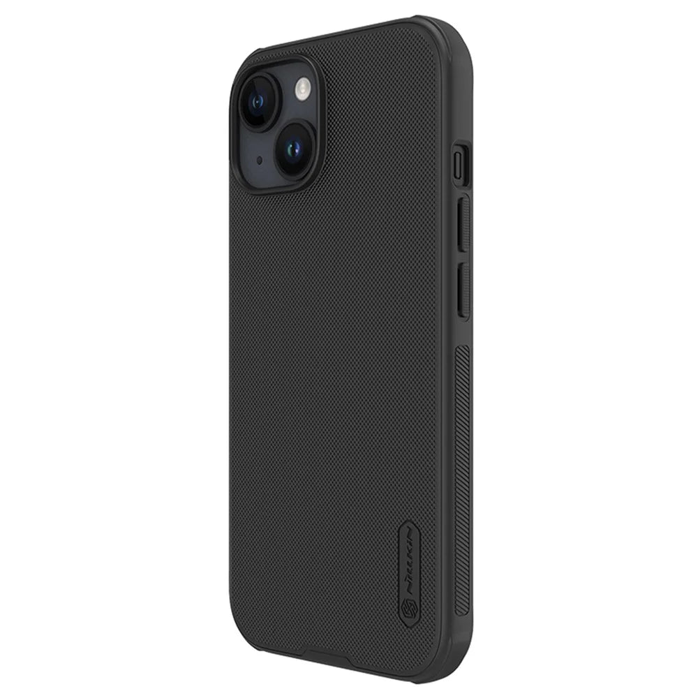 NILLKIN Super Frosted Shield Pro Matte Phone Cover for iPhone 15 PC+TPU Anti-scratch Phone Case - Black - 3