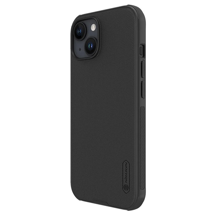 NILLKIN Super Frosted Shield Pro Matte Phone Cover for iPhone 15 PC+TPU Anti-scratch Phone Case - Black - 3