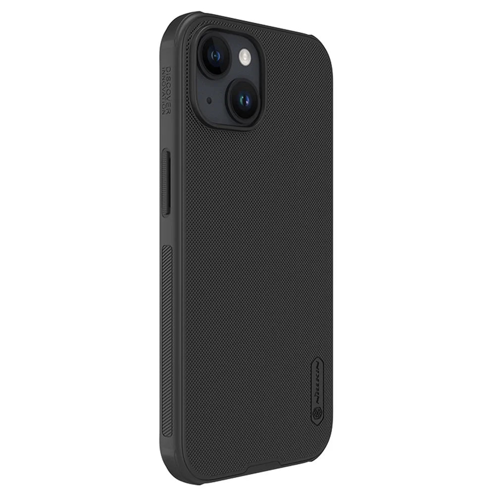 NILLKIN Super Frosted Shield Pro Matte Phone Cover for iPhone 15 PC+TPU Anti-scratch Phone Case - Black - 5