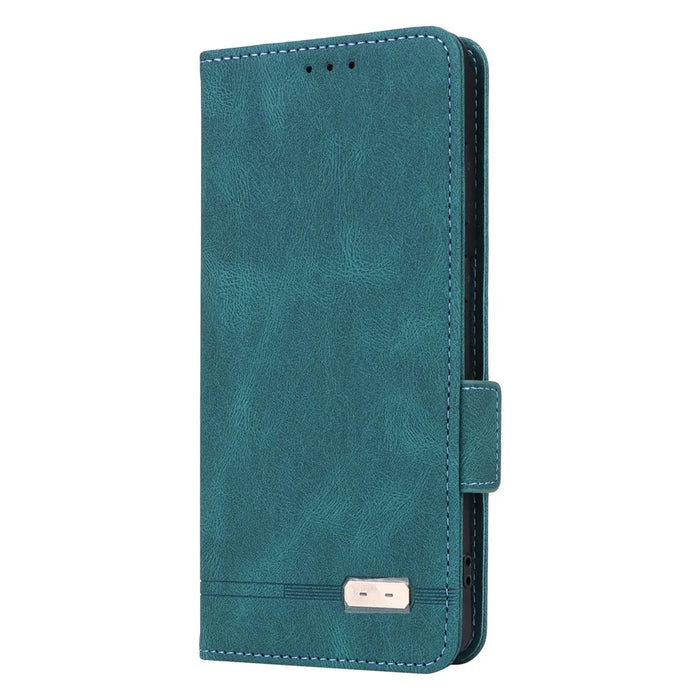 For OnePlus Ace 2 Pro 5G Cell Phone Case Shockproof Hardware Decor Stand Wallet PU Leather Cover - Blue - 6