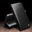QIALINO For iPhone 15 Genuine Leather Flip Wallet Cover Stand Drop-proof Cowhide Texture Phone Case - Black - 5