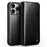 QIALINO For iPhone 15 Pro Shockproof Genuine Leather Flip Case Full Protection Wallet Cover Stand - Black - 1