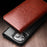 QIALINO For iPhone 15 Pro Shockproof Genuine Leather Flip Case Full Protection Wallet Cover Stand - Black - 5
