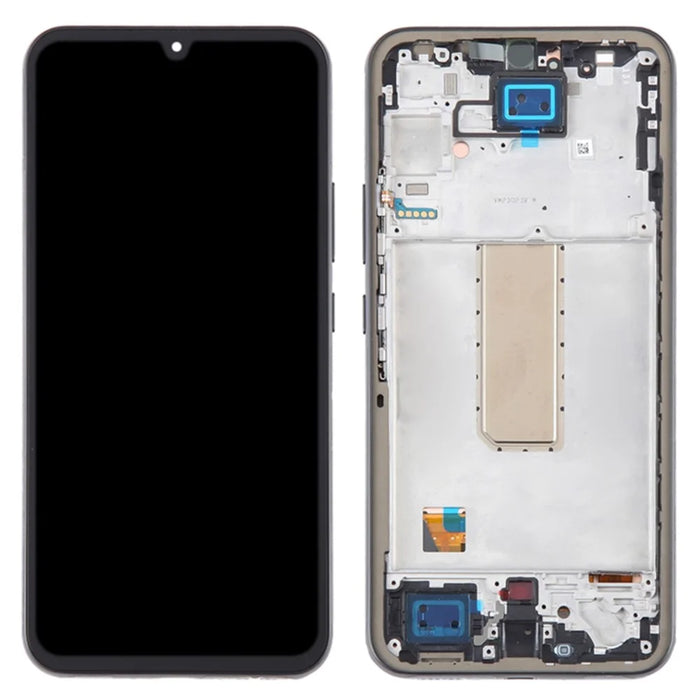 For Samsung Galaxy A34 5G A346 OEM Grade S AMOLED Screen and Digitizer Assembly + Frame Repair Part (without Logo) - Black - 1